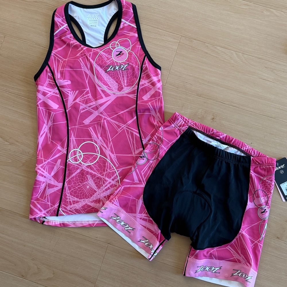 ZOOT SPORTS WOMENS TRIATHLON KIT DESIGN FOR BREAT CANCER RESEARCH FOUNDATION MED - Picture 2 of 15